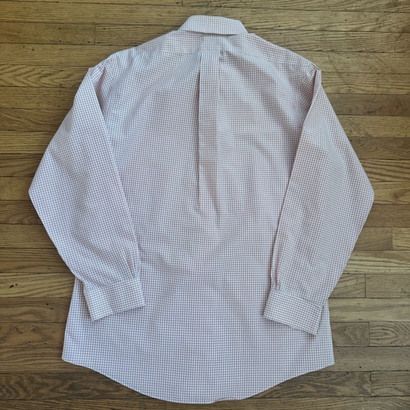 Brooks Brothers Orange and White Gingham Long Sleeve Button Down Shirt Size M - Picture 8 of 10